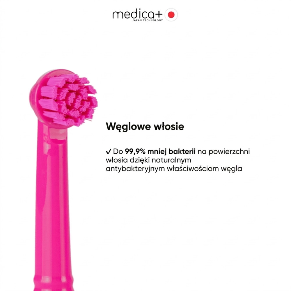 Elektryczna szczoteczka MEDICA+ ProBrush XO Soft Touch Fuchsia (Japonia)