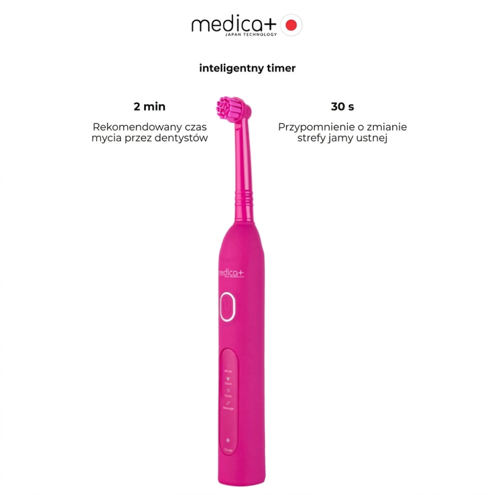 Elektryczna szczoteczka MEDICA+ ProBrush XO Soft Touch Fuchsia (Japonia)